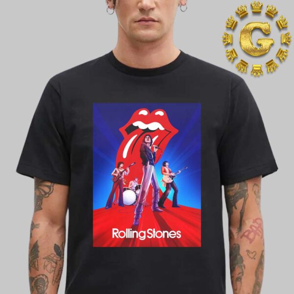 Collectionzz x The Rolling Stones Tour Of The Americas 1975 Pomp Rock Main Edition Unisex T-Shirt