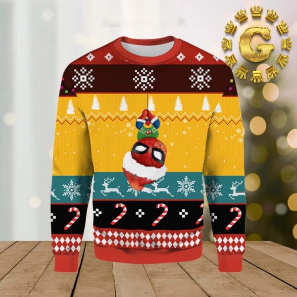 Cute Chibi Spider Man 2024 Ugly Christmas Sweater