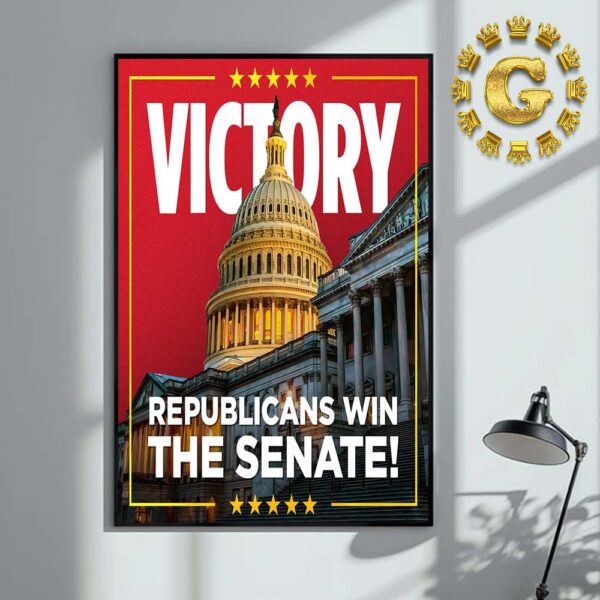 Donald Trump Victory Republicans Win The Senate USA Home Decor Poster Canvas