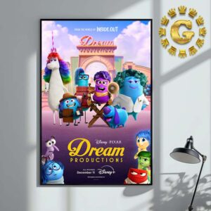 First Poster For Dream Productions The Inside Out Spinoff All Episodes December 11 2024 on DisneyPlus Home Decor Poster Canvas