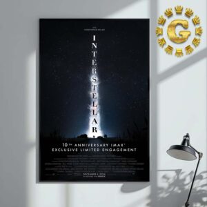 First Poster For Interstellar The 10th Anniversary Of Christopher Nolan In Theatres And Imax December 6th 2024 Home Decor Poster Canvas