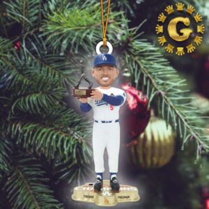 Freddie Freeman Los Angeles Dodgers FOCO 2024 World Series Champions MVP Fanatics Exclusive Xmas Ornament For Holiday