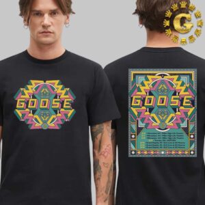 Goose The Band Tour 2025 Dates List Poster From February 6th 2025 In Milwaukee WI To February 15 In Grand Rapids MI Two Sides Unisex T-Shirt