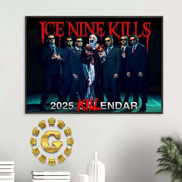 Ice Nine Kills x Terrifier 3 Official Poster 2025 Killendar Home Decor Poster Canvas