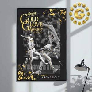 Jared Triolo Pittsburgh Pirates Gold Glove Award Winner 2024 Home Decor Poster Canvas