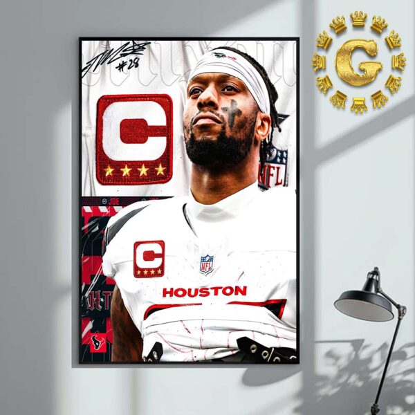 Joe MainMixon Houston Texans Is Additional Captain For 2024 NFL Home Decor Poster Canvas