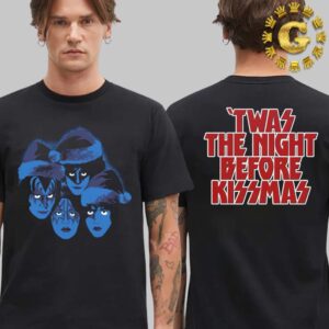 Kiss Anline Twas The Night Before Kissmas Two Sides Unisex T-Shirt