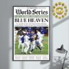 Los Angeles Dodgers 2024 World Series Champions Trophy Signature MLB Home Decor Poster Canvas