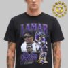 Lamar Jackson Baltimore Ravens Number 8 Vintage Tee NFL Unisex T-Shirt