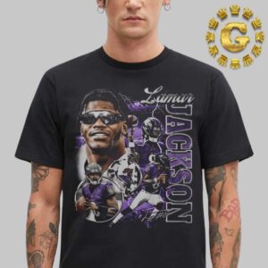 Lamar Jackson Baltimore Ravens Number 8 Limted Edison Tee NFL Unisex T-Shirt