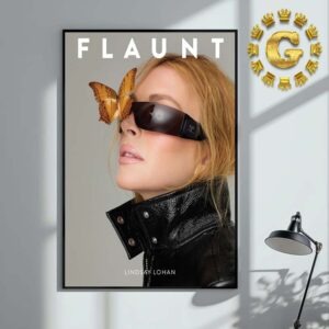 Lindsay Lohan For Flaunt Magazine Home Decor Poster Canvas