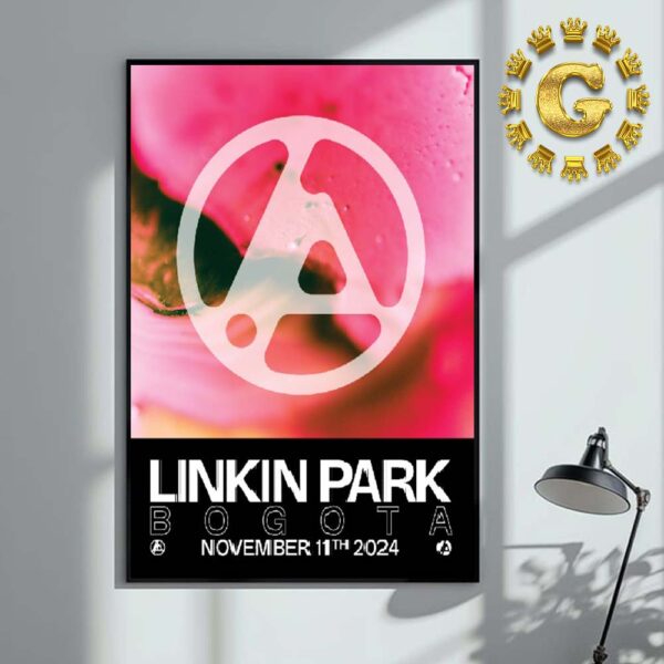 Linkin Park From Zero World Tour 2024 Official Poster In Bogota Colombia At MedPlus Coliseum On November 11th 2024 Home Decor Poster Canvas