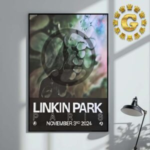 Linkin Park From Zero World Tour 2024 Poster In The Paris La Defense Arena On November 3rd 2024 Home Decor Poster Canvas