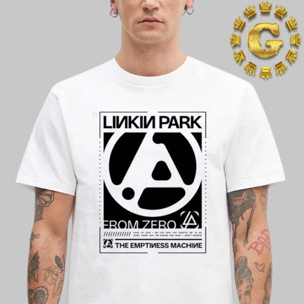 Linkin Park Official Tee FZR White Block Logo Black Unisex T-Shirt