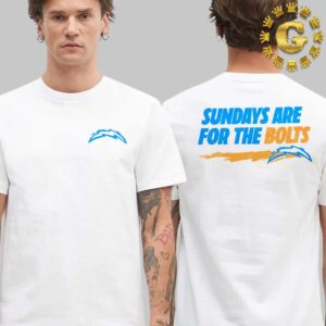 Los Angeles Chargers Limited Edition Sunday Are For The Bolts NFL Sweatershirt Two Sides Unisex T-Shirt