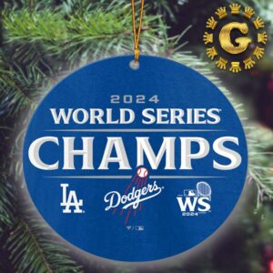 Los Angeles Dodgers 2024 World Series Champions Christmas Tree Decorations Ornament