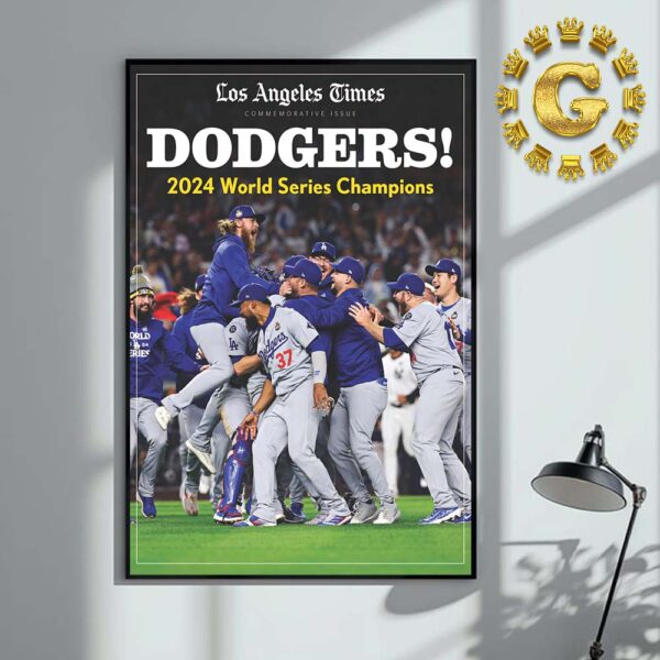 Los Angeles Dodgers 2024 World Series Champions MLB Magazine Home Decor Poster Canvas