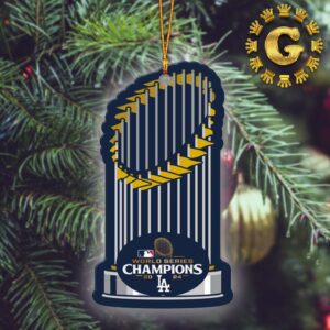 Los Angeles Dodgers 2024 World Series Champions Trophy Christmas Tree Decorations Ornament