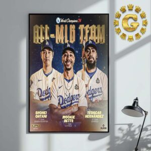 Los Angeles Dodgers All MLB Team World Champions 2024 MLB Shohei Mookie Teoscar Home Decor Poster Canvas