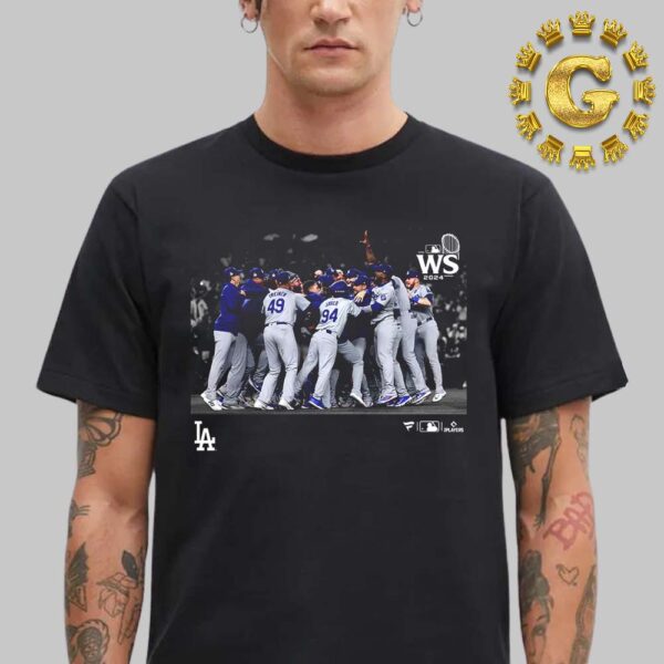 Los Angeles Dodgers Black 2024 World Series Champions MLB Postseason Moments Unisex T-Shirt