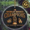 Los Angeles Dodgers 2024 World Series Champions Trophy Christmas Tree Decorations Ornament