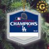 Los Angeles Dodgers Fanatics 2024 World Series Champions Locker Room Parade Golden Christmas Tree Decorations Ornament