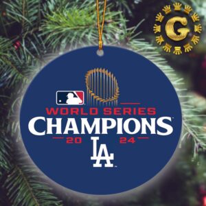 Los Angeles Dodgers WinCraft 2024 World Series Champions Ceramic Christmas Decorations Ornament