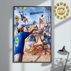 Los Angeles Rams Happy Thanksgiving Rams Fam NFL Home Decor Poster Canvas