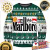 Marlboro Formula 1 Racing Panttern Classic Knitted White Christmas Ugly Sweater