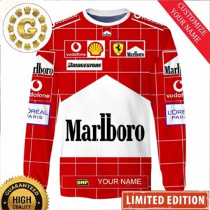 Marlboro Scuderia Ferrari Branded Ugly Christmas Sweater Gift For Holiday