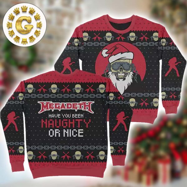 Megadeth Have You Been Naughty Or Nice 2024 Ugly Christmas Sweater