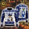 Baltimore Ravens American NFL Football Team Logo Cute Grinch 3D Panttern Classic Knitted White Christmas Ugly Sweater