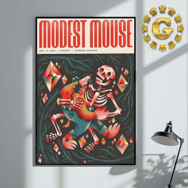 Modest Mouse Tonight Poster At History In Toronto Ontario Canada On November 17th 2024 Home Decor Poster Canvas