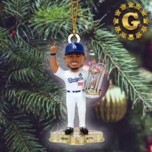 Mookie Betts Los Angeles Dodgers FOCO 2024 World Series Champions Christmas Tree Decorations Ornament