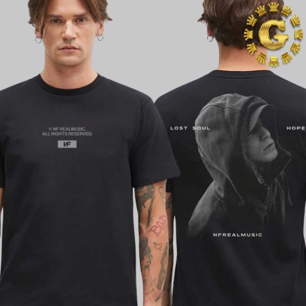 NFRealMusic Merch Tee Vintage Black Lost Soul Image Two Sides Unisex T-Shirt