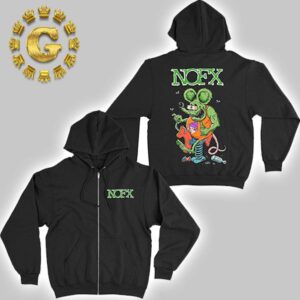 NOFX Official Merch Rat Fink Zip Up Unisex Zip Hoodie Shirt