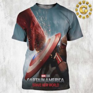 New Poster For Captain America Brave New World Marvel Studio In Theaters February 14th 2025 All Over Print Shirt