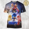 Official Poster For Sonic 3 Only In Theatres December 20th 2024 All Over Print Shirt