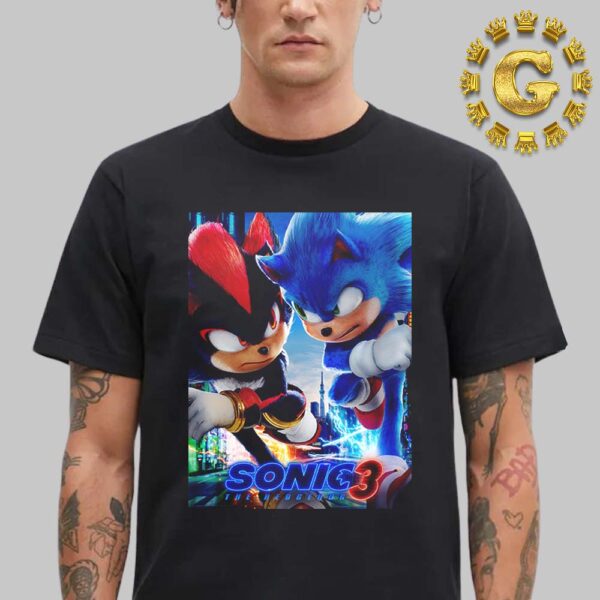 New Poster For Sonic 3 Only In Theatres December 20th 2024 Unisex T-Shirt