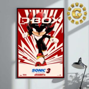 New Poster For Sonic 3 The Hedgedog DBox Feel It All Only In Theatres December 20th 2024 Home Decor Poster Canvas