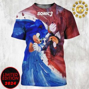 New Poster For Sonic 3 The Hedgehog In Dolby Only In Theater December 20th 2024 All Over Print Shirt