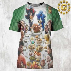 New Poster For Sonic 3 The Hedgehog Thanksgiving Holiday All Over Print Shirt