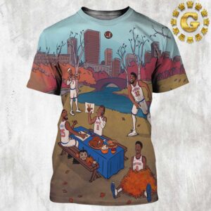 New York Knicks Happy Thanksgiving To Our Knicks Family NBA All Over Print Shirt