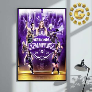 Northwestern Wildcats Field Hockey National Champions 2024 NCAA Home Decor Poster Canvas