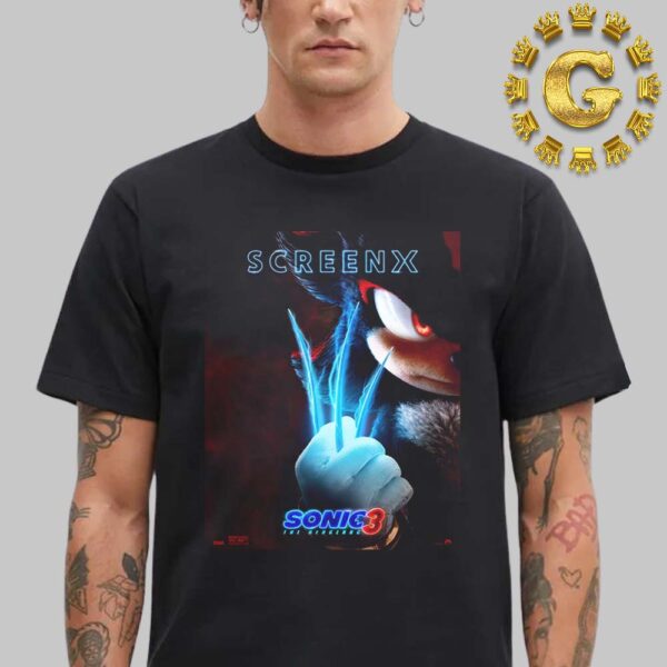 Official Poster For Sonic 3 The Hedgehog In Screenx Only In Theatres December 20 2024 Unisex T-Shirt