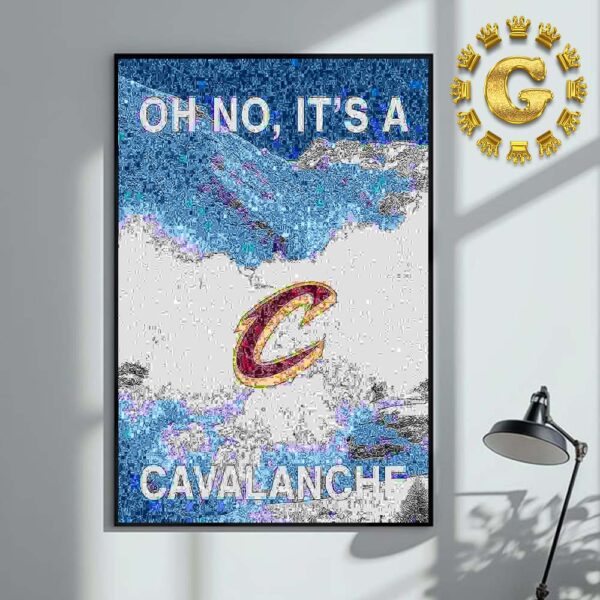 Oh No Its A Cleveland Cavaliers Cavalanche NBA Home Decor Poster Canvas