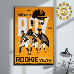 Paul Skenes Pittsburgh Pirates National League Rookie Of The Year 2024 MLB Home Decor Poster Canvas