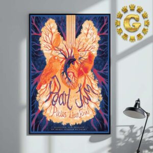 Pearl Jam Event Poster Pixies Liam Finn At Go Media Stadium In Auckland New Zealand On November 8th 2024 Art By Bella Grace Home Decor Poster Canvas