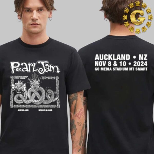 Pearl Jam Tawhina Tee At Go Media Stadium In Auckland New Zealand On November 8th 2024 Two Sides Unisex T-Shirt