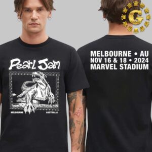 Pearl Jam With Pixies Bunyip Tee At Marvel Stadium In Melbourne Australia On November 16th 2024 Two Sides Unisex T-Shirt